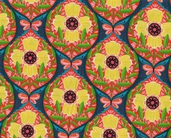 Dantini Blue Pink Green Cotton Fabric: WHAT THE BIRDS SAID, Never too Many – BTY