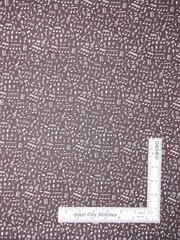 Cream Music Note Toss Dark Gray Fabric By the Yard Cotton Windham