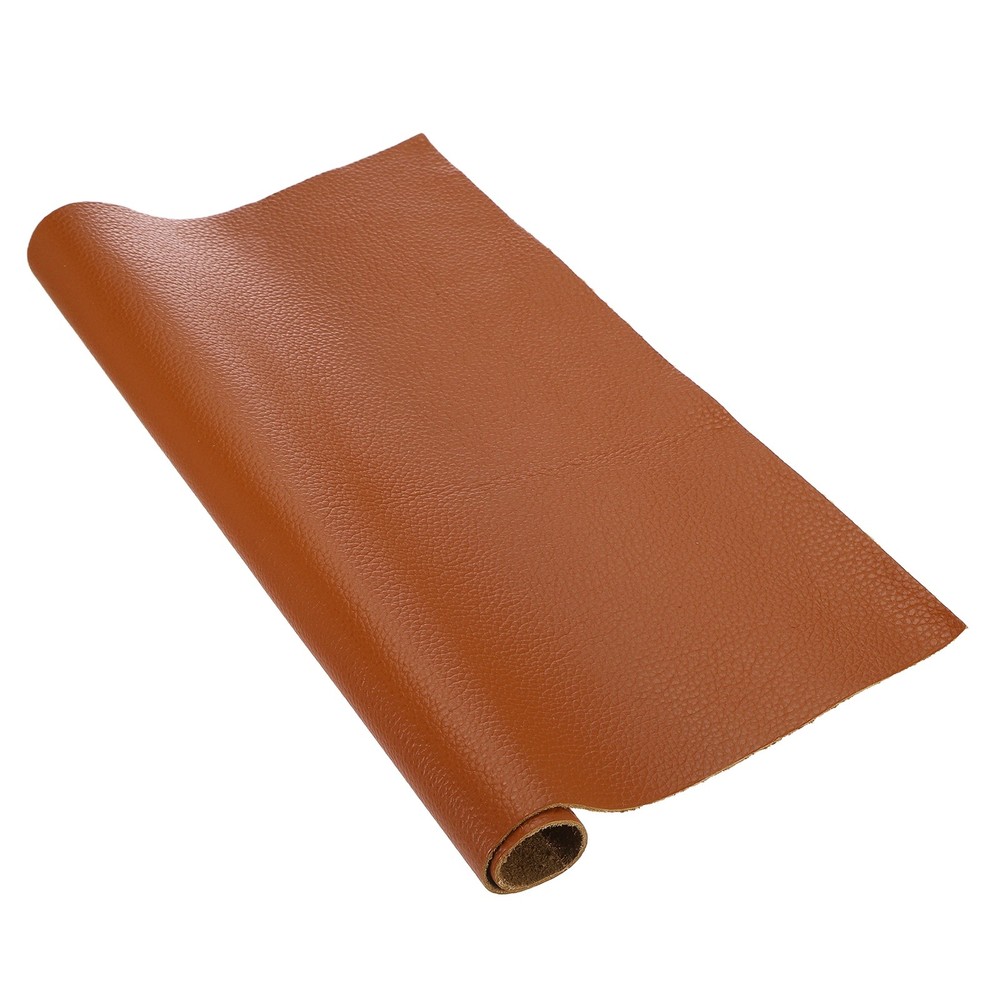 Genuine Leather Sheet, 11.8″x11.8″ Natural Distressed Leather Pieces, Orange
