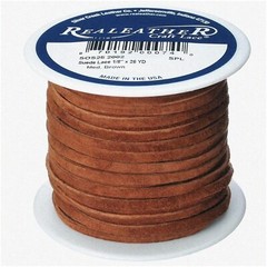 Brown Suede Lace 1/8 inch x 25 yards