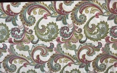 Covington Camden MULTI Red Green Blue Floral Paisley Jacobean Linen Rayon Fabric