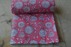 5 Yard New Hand Printed Indian Fabric 100% Cotton NO DUTY CHARGES 100%✅ZK-376