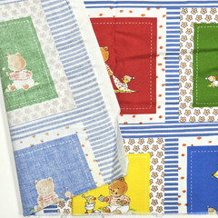 Bobbi’s Picnic Monica Maas Stof 16-65 Faux Patchwork Panels Blocks Fabric 1.4 YD