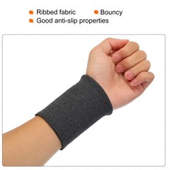Elastic Cuffs Ribbed Trims Cotton Fabric Knit Rib Stretch Tape Dark Grey