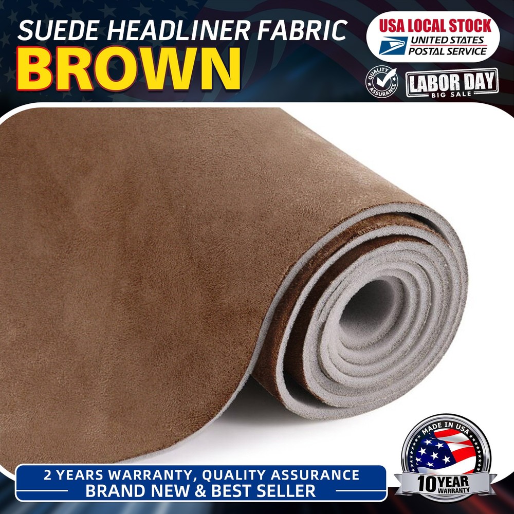 60×60 Inch Brown Headliner Fabric Material DIY for Car/Truck/SUV Roof Upholstery
