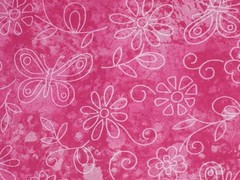 Pink cotton fabric butterfly floral quilt dress material 1 yard 30″