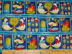 Blue BG-Ornaments Geese Presents 3-Yards (108″) x 44″ Fabric-L146