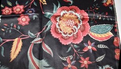 Papiers Textiles Floral Upholstery Fabric Sample Remnant 24″ x 27″ W Germany