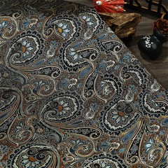 50x75cm Jacquard Brocade Fabric Spiral Flower for Ethnic Costume Man Suit Sewing