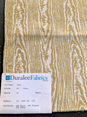 DURALEE Tree Bark in Citron 17 3/8″ Woven Damask Fabric Sample