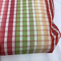 Decorator Fabric 6 yds x 56″ New Taffeta Plaid Green Pink Upholstry Curtains