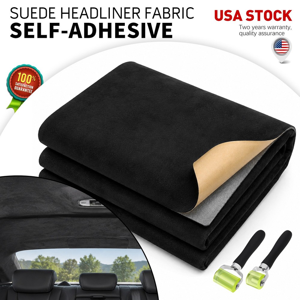 Self Adhesive backing Suede Headliner Fabric Backing Colorfast Mildew-Resistant