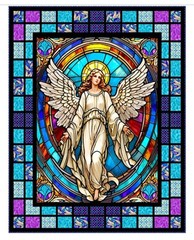 Guardian Angel•Angelic Window Fabric Quilt Kit! 43.5×56″•100%Cotton •Fast Ship!