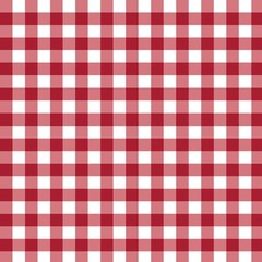 Fabric Gingham Picnic Blanket Pattern Red on White RJR Cotton 1/4 Yards 21007