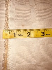 EUC 2pcs (4.8yd total X 54″) heavy cotton pink/peachy w/ “raised square” weave