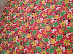 Fabric Hawaiian Style Bright Floral Colors Pink Green Yellow Orange 44″ x 98″