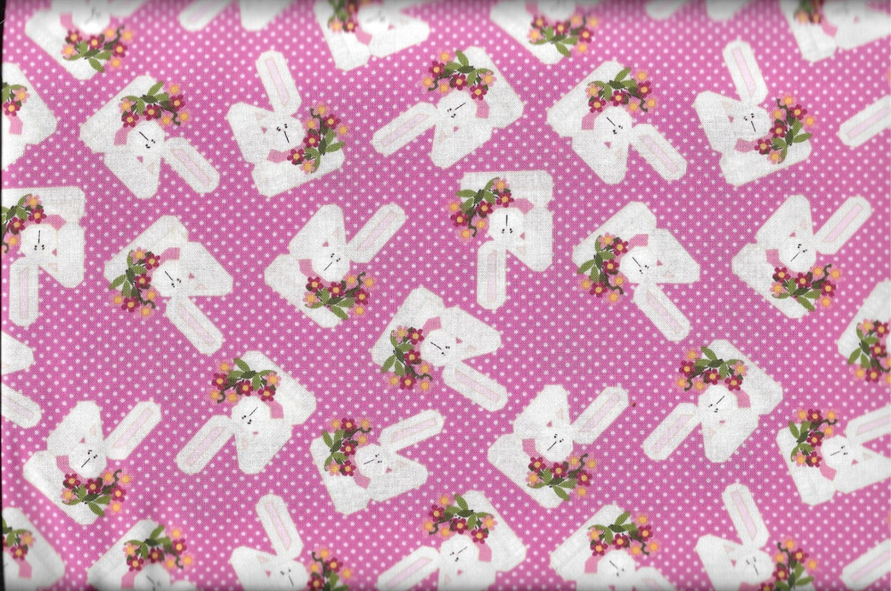 100% cotton Easter fabric ” Garden Bunnies” by Benartex Fabrics