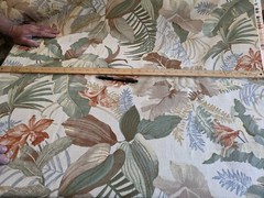 Jungle island palm leaf lily floral tropical john wolf Poplin Fabric by The Yd