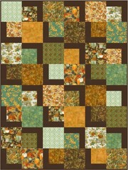 Robert Kaufman – Warm Welcome – Tiles W/ Metallic Gold – Walnut, BTY