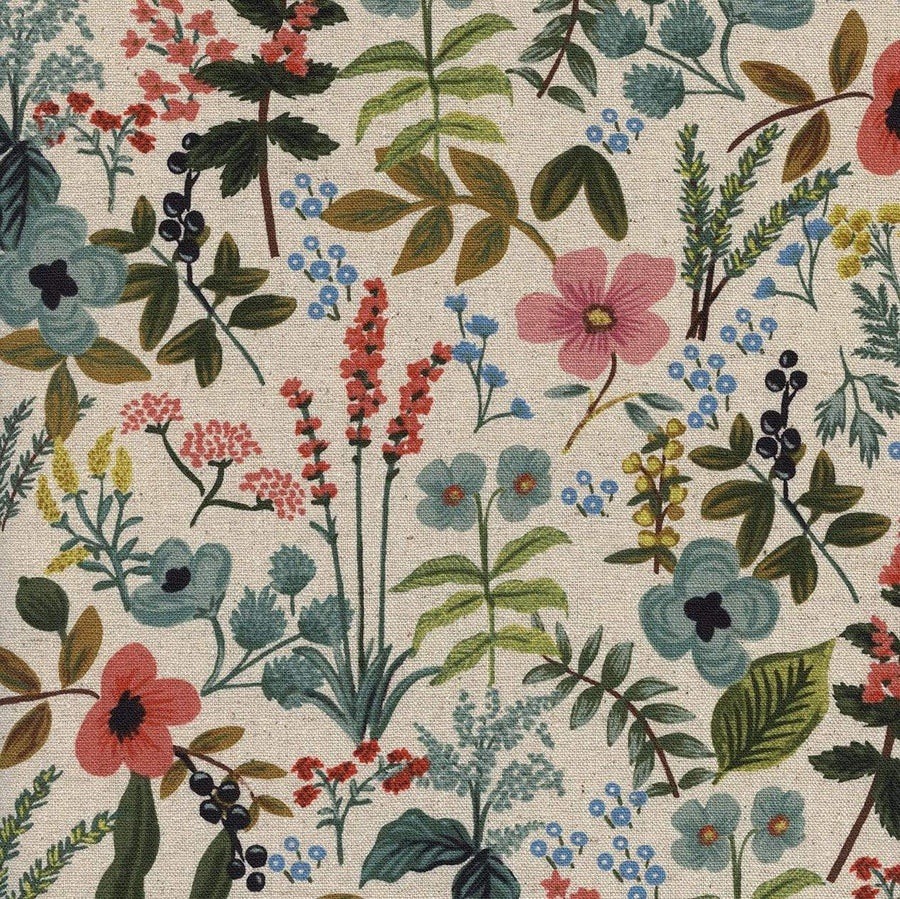 Cotton and Steel Floral Canvas Fabric by Rifle Paper Co NEW Sold by the Yard