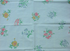 VTG UPCYCLED FLORAL BED SHEET FAT QUARTERS 18 X 22 LOT 20 COT/POLY CRAFT SEWING