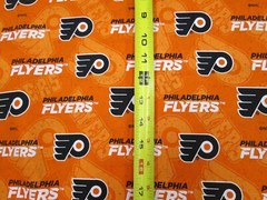 PHILADELPHIA FLYERS HOCKEY FABRIC 1 YARD BRAND NEW DESIGN 100% COTTON