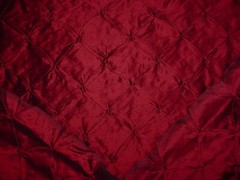 3Y Kravet 8771 Ruby Red Texture Tufted Silk Lattice Upholstery Fabric