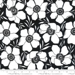 Moda ILLUSTRATIONS 11502 15 Black White Ink Floral ALLI K DESIGNS Quilt Fabric