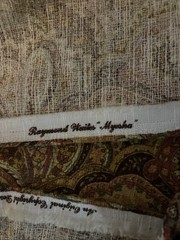 Raymond Waites Myesha Floral Maroon Brown Palette Upholstery Fabric-3 1/2 YX 51”