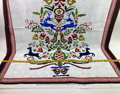 Scandinavian Tree Fabric Panel New Snow Deer Partridge In The Beginning Studio