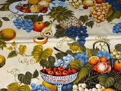 1 Yd X 45″ Vintage Fruit “Arbor” Cherries Decorator Fabric by House N Home