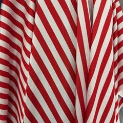 Emma RED/WHITE 1/2 Inch Stripes Printed Polyester Spandex 4-way Stretch Fabric