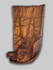 Italian Printed Copper Metallic on Viscos Georgette Fabric