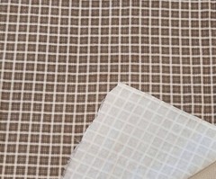 Cotton Flannel Checked Fabric by the Yard Brown White [PJ, Shirt, Blanket] 4/24