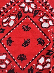 VINTAGE Bandana Cotton Fabric Remnant Sale 15×15 100% Cotton Craft Sew Create