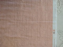 REMNANT Santoro London Quilting Treasures Script Signatures Peach Gold 15″ x 25″