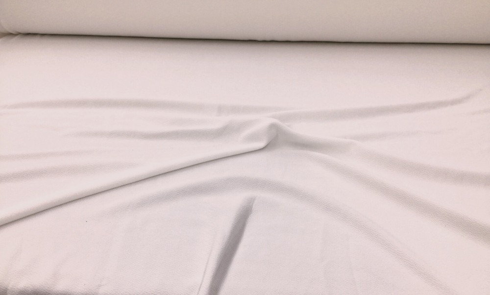Liverpool Textured Fabric 4 way Stretch Scuba Ivory 1N42