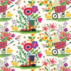 Rain Boots CP 75977 by Shannon Show for Springs Gardening Theme 26″x12″