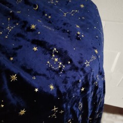 Velvet Velour Fabric Shiny Star Moon for Tablecloth Hanfu Lolita Dress Handbag