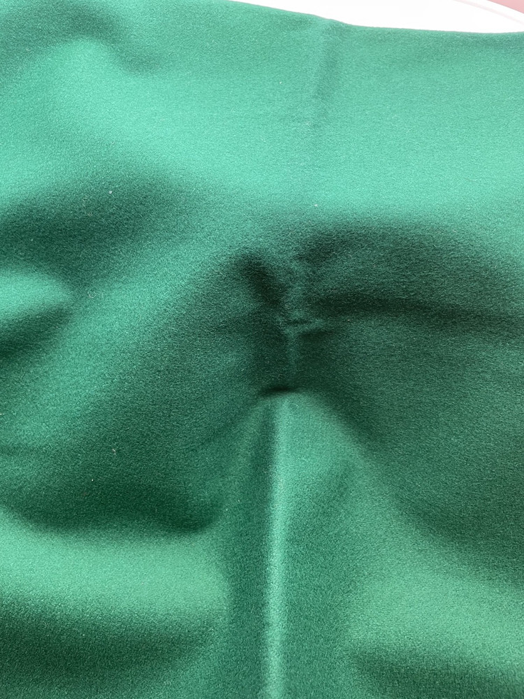 Vintage Emerald Green Wool MidWeight Fabric – 15” x 60″ – Craft & Sew