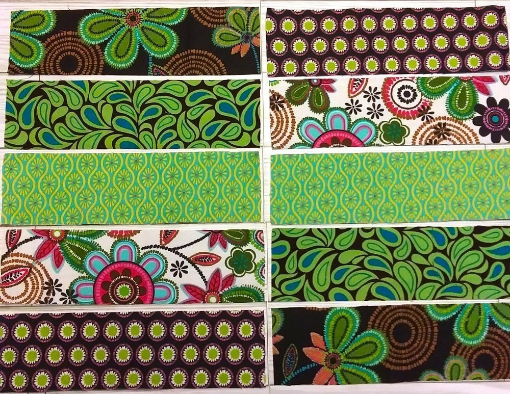 CACTUS FLOWERS (10) 2.5″x9″ Fabric Strips/SCRAPS For Crafts-Quilts-Junk Journals