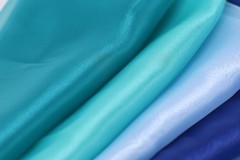 Blue Crystal Organza Fabric by the Yard, Sheer Shimmer Organza for Dresses