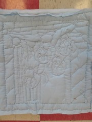 PRINTED PADDED PILLOWS TOPS or QUILT BLOCKS- 17″×17″ LOT OF (6) HORSES PUPPIES