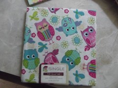 LOT OF 5 FAT QUARTERS COLORFUL COTTON PRINTS PASTEL PLAIDS BIRDS OWLS NEW