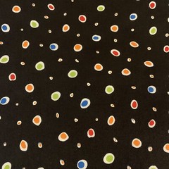 Polka Dot Fabric FQ By Jennifer Garant For Timeless Treasures Green Blue Black