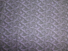 Vintage Cotton Fabric Purple Black Victorian Scroll Feathery Design 97″ x 44″