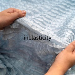 Chiffon Fabric Frilly DIY Costume Dress Materials Ruffled Solid Thin 100X150cm