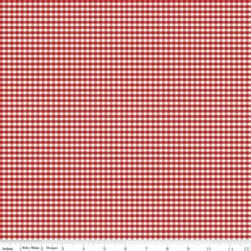 Fat Quarter Riley Blake Small Gingham 1/8″ Check Red Quilting Cotton