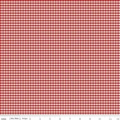 Fat Quarter Riley Blake Small Gingham 1/8″ Check Red Quilting Cotton