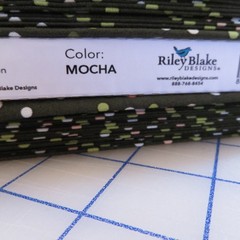 BY THE YARD, Glisten Dots on Mocha Cotton $3.99 Ships ANY Amount Of Fabric